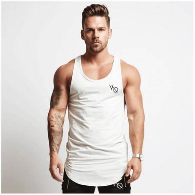 Спортен мъжки потник с овално деколте