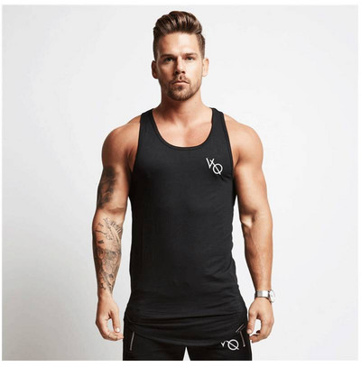 Спортен мъжки потник с овално деколте