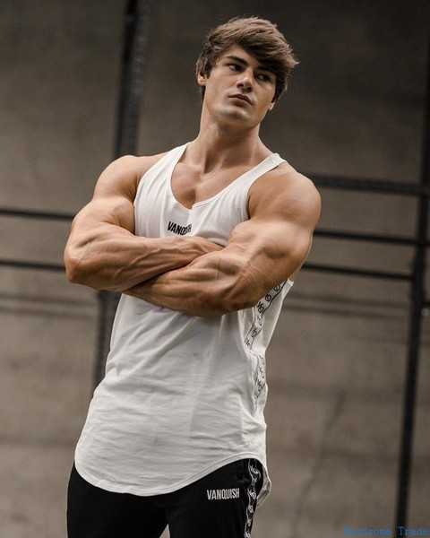 Kahes värvitoonis pealdisega meeste sporttank