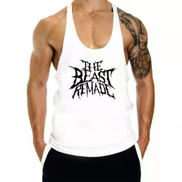 Meeste ovaalse dekoltee ja pealdisega sporttank