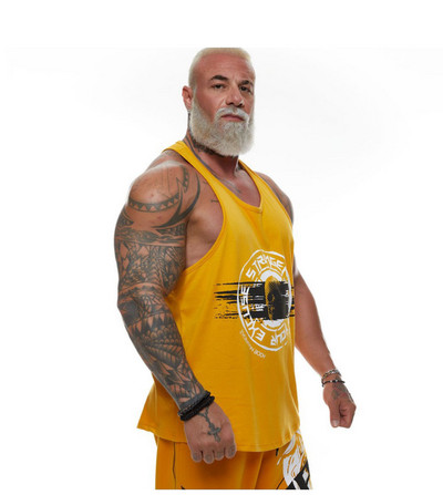 Ανδρικό βαμβακερό φανελάκι για σπορ και γυμναστική