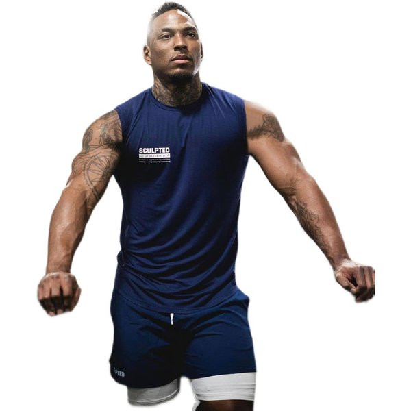 Βαμβακερό φανελάκι γυμναστικής με φαρδιές τιράντες