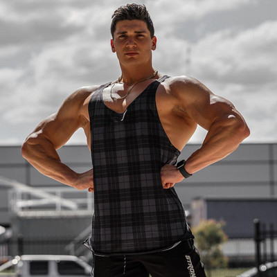 Καρό ανδρικό φανελάκι - δύο μοντέλα