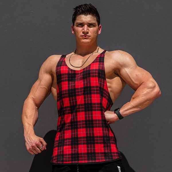 Καρό ανδρικό φανελάκι - δύο μοντέλα