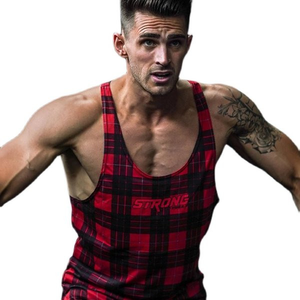 Καρό ανδρικό φανελάκι - δύο μοντέλα