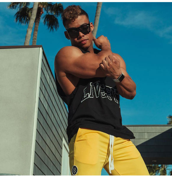 Ανδρικό αθλητικό φανελάκι καθημερινά με επιγραφή