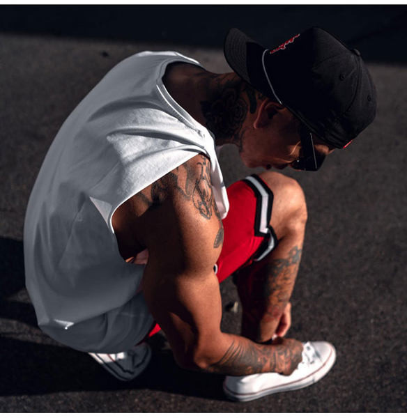 Ανδρικό αθλητικό φανελάκι καθημερινά με επιγραφή