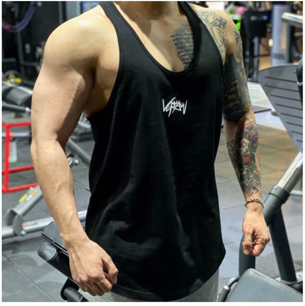 Спортен потник с надпис за мъже