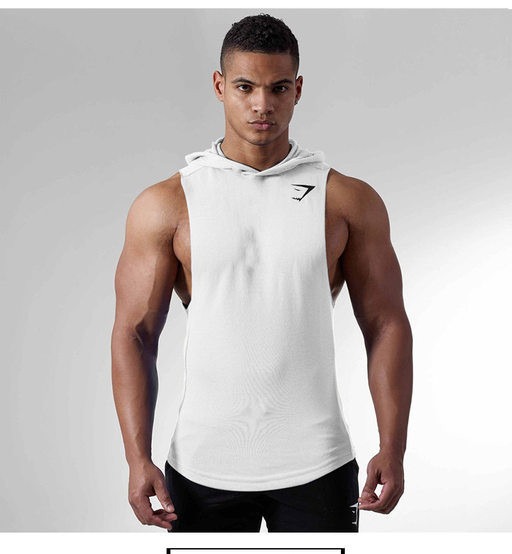 Pamučni sportski prsluk s kapuljačom