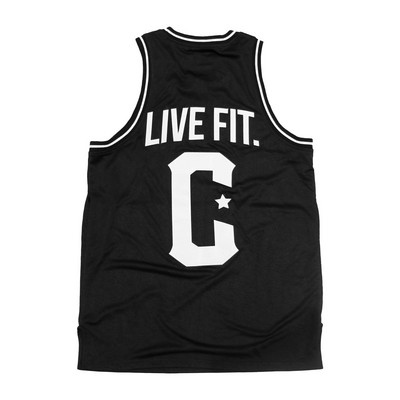 Ανδρικό φανελάκι με επιγραφές σε μαύρο χρώμα