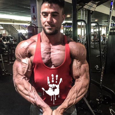 Спортен мъжки потник с апликация