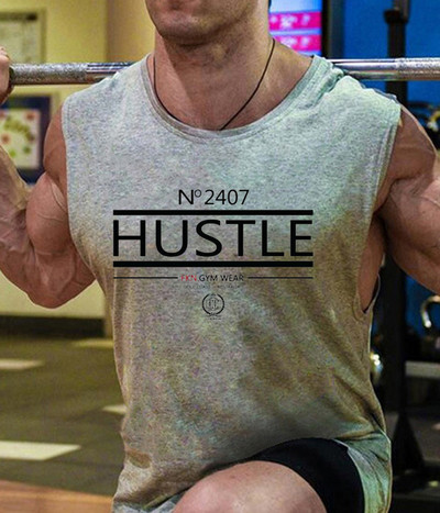 Αμάνικο αθλητικό αμάνικο γυμναστικής για άντρες bodybuilding