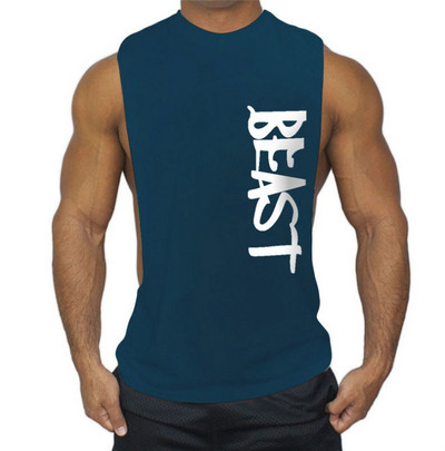 Βαμβακερό φανελάκι με επιγραφή - για σπορ