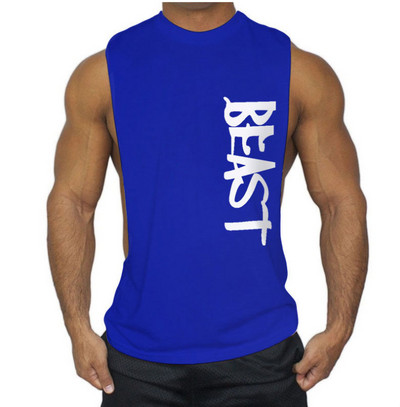 Βαμβακερό φανελάκι με επιγραφή - για σπορ