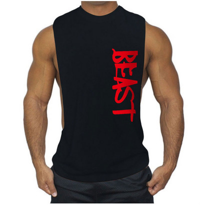 Βαμβακερό φανελάκι με επιγραφή - για σπορ