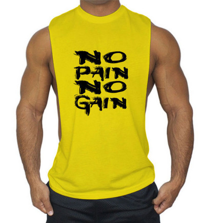 Ανδρικό φανελάκι με επιγραφές και στρογγυλή λαιμόκοψη