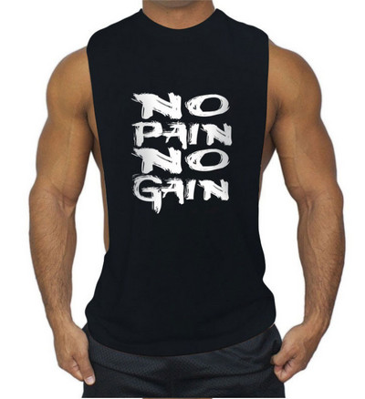 Ανδρικό φανελάκι με επιγραφές και στρογγυλή λαιμόκοψη