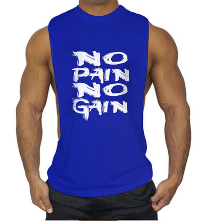 Ανδρικό φανελάκι με επιγραφές και στρογγυλή λαιμόκοψη