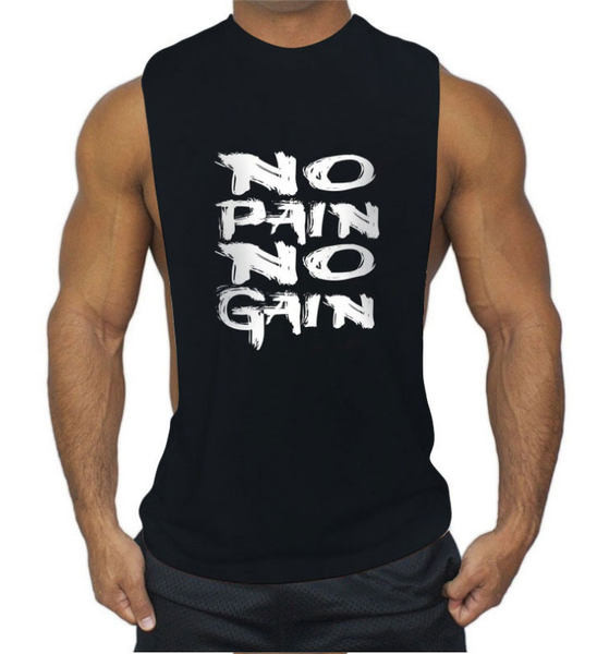 Ανδρικό φανελάκι με επιγραφές και στρογγυλή λαιμόκοψη