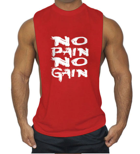 Ανδρικό φανελάκι με επιγραφές και στρογγυλή λαιμόκοψη