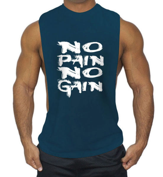 Ανδρικό φανελάκι με επιγραφές και στρογγυλή λαιμόκοψη