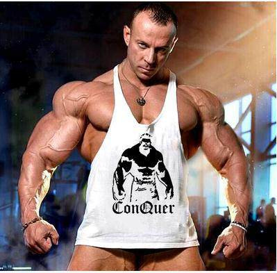 Muška sportska majica bez rukava sa natpisom i aplikacijom