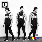 Ανδρικό φανελάκι με απλικέ - πολλά χρώματα