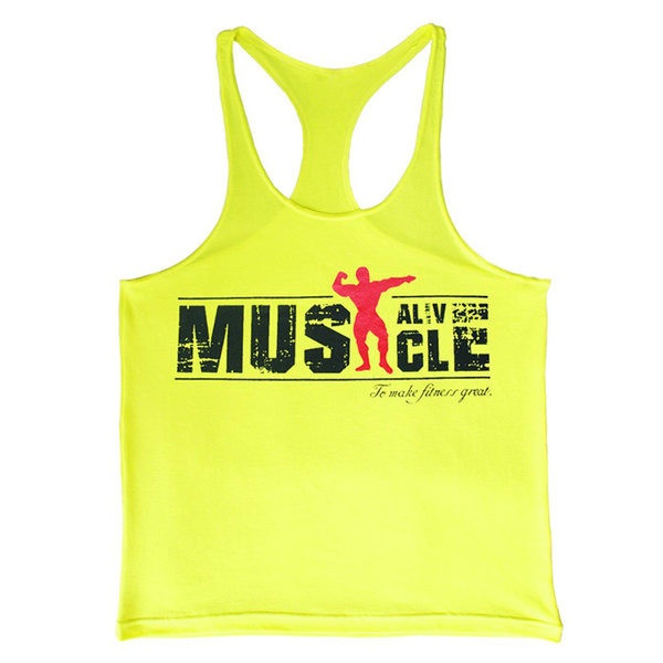 Мъжки летен спортен потник с надпис 