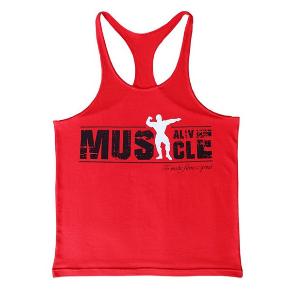 Мъжки летен спортен потник с надпис 