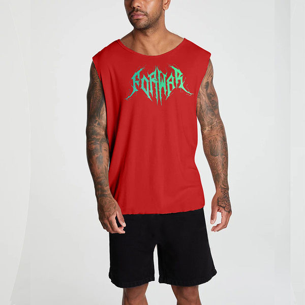 Ümara dekoltee ja trükiga meeste vabaaja topp