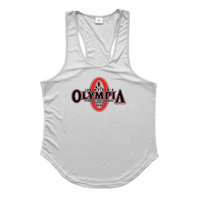 Ανδρικό αθλητικό φανελάκι με οβάλ λαιμόκοψη και στάμπα