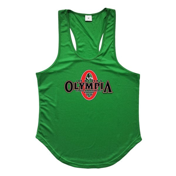 Ανδρικό αθλητικό φανελάκι με οβάλ λαιμόκοψη και στάμπα