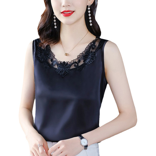 Дамски потник с овално деколте и бродерия нов модел