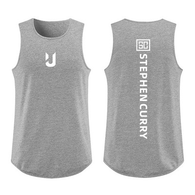 Sportimiseks sobiv meeste vabaaja topp kirjaga