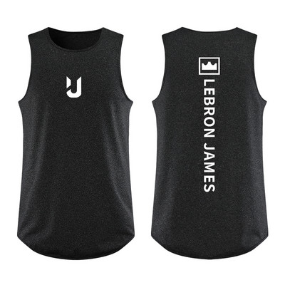 Sportimiseks sobiv meeste vabaaja topp kirjaga