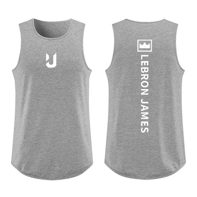 Sportimiseks sobiv meeste vabaaja topp kirjaga