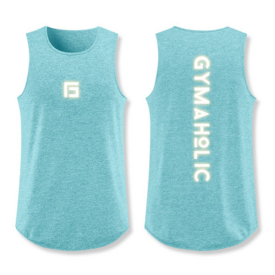 Ανδρικό αθλητικό φανελάκι με επιγραφή στο πίσω μέρος