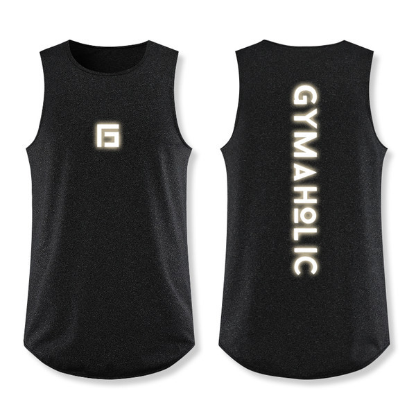 Ανδρικό αθλητικό φανελάκι με επιγραφή στο πίσω μέρος