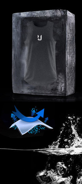 Muška sportska majica bez rukava s okruglim izrezom i printom na leđima