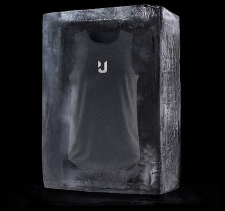 Muška sportska majica bez rukava s okruglim izrezom i printom na leđima