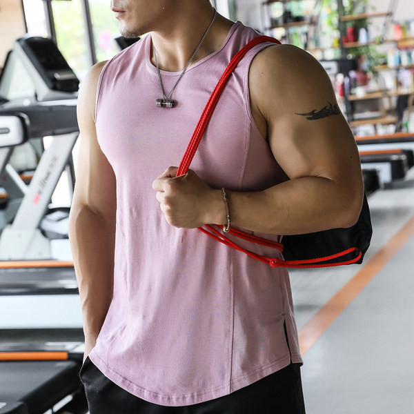 Памучен потник изчистен модел за спорт и ежедневие