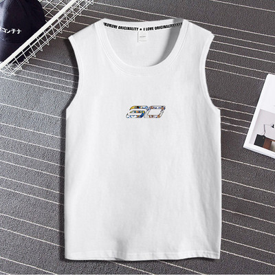 Pamut felső, széles pántokkal, nyomtatással