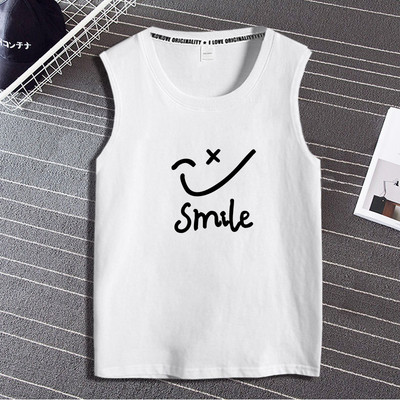 Pamut felső, széles pántokkal, nyomtatással