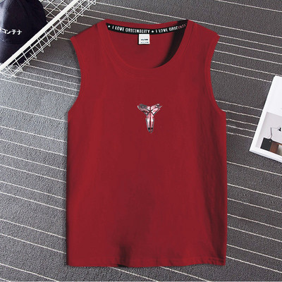 Pamut felső, széles pántokkal, nyomtatással