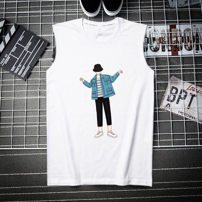 Pamut felsőrész széles pántokkal és színes nyomattal