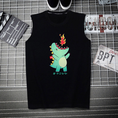 Pamut felsőrész széles pántokkal és színes nyomattal