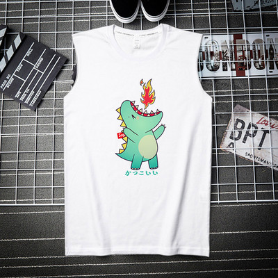 Pamut felsőrész széles pántokkal és színes nyomattal