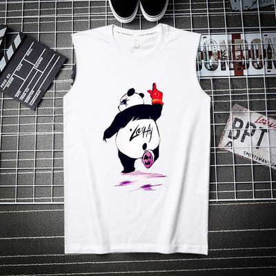 Pamut felsőrész széles pántokkal és színes nyomattal