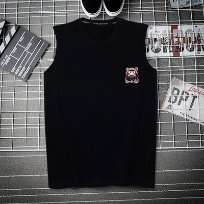 Pamut felsőrész széles pántokkal és színes nyomattal