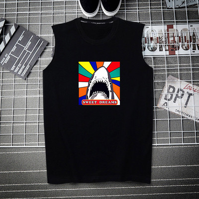 Erinevate trükistega laiade rihmadega puuvillane paak